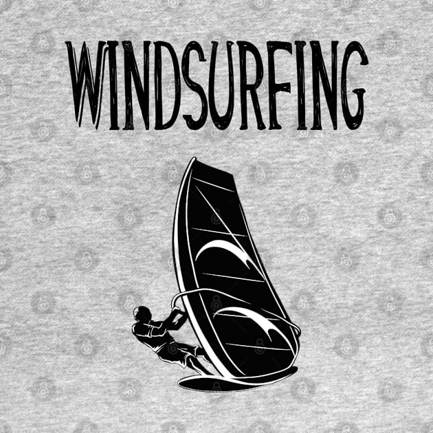 windsurfing v7 black text sport windsurf by Made the Cut